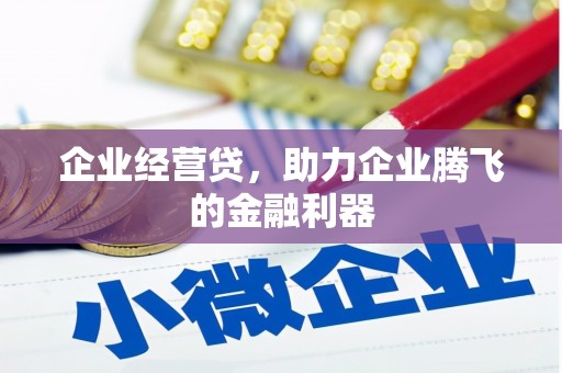 张店企业经营贷，助力企业腾飞的金融利器