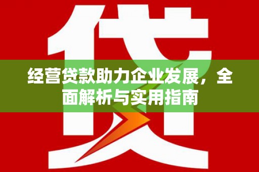 张店经营贷款助力企业发展，全面解析与实用指南