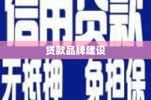 张店贷款品牌建设