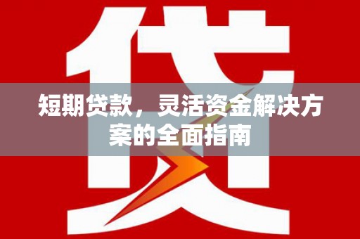 张店短期贷款，灵活资金解决方案的全面指南