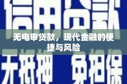 张店无电审贷款，现代金融的便捷与风险