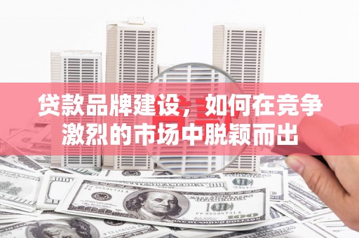 张店贷款品牌建设，如何在竞争激烈的市场中脱颖而出