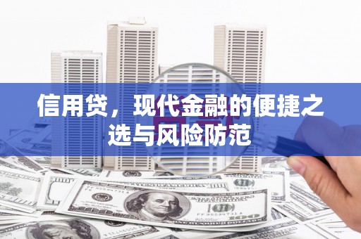 张店信用贷，现代金融的便捷之选与风险防范