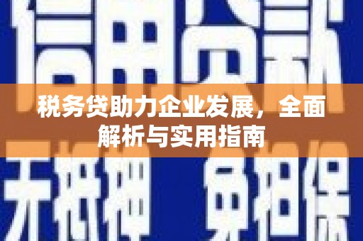张店税务贷助力企业发展，全面解析与实用指南