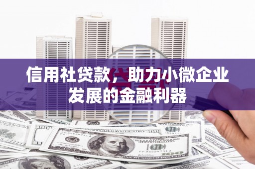 张店信用社贷款，助力小微企业发展的金融利器